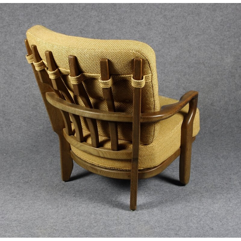 Armachair in oakwood, Robert GUILLERME and Jacques CHAMBRON - 1960s