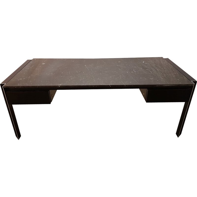 Black marble desk by Georges Frydman produced by Efa - 1970s