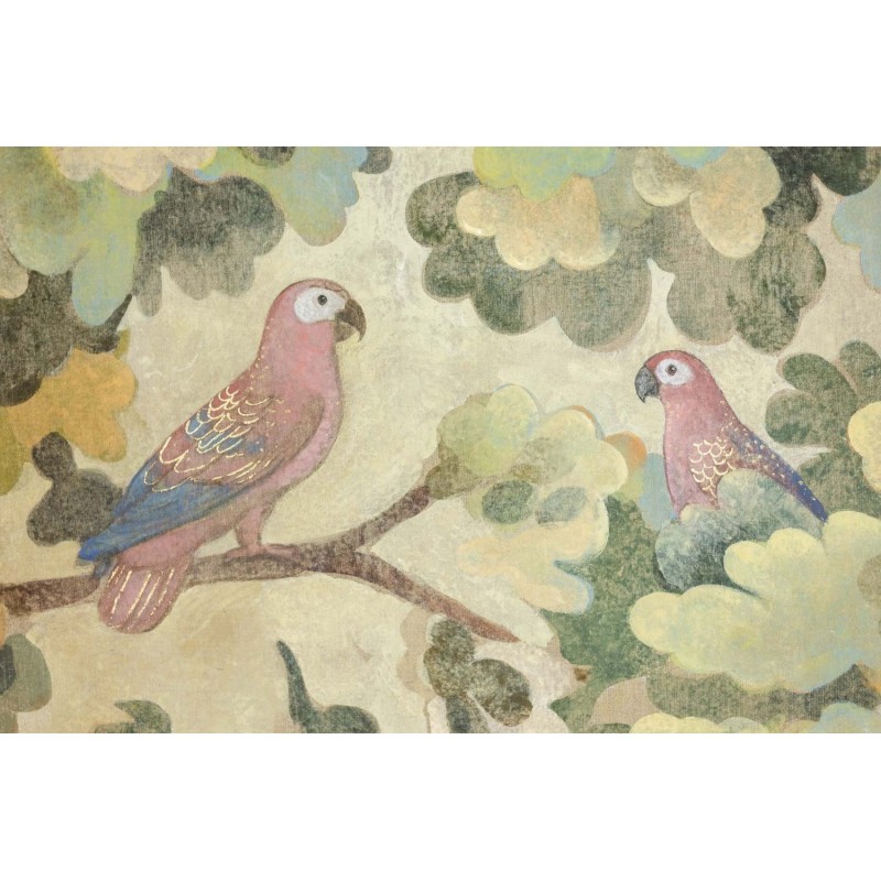 Painel decorativo vintage representando pássaros