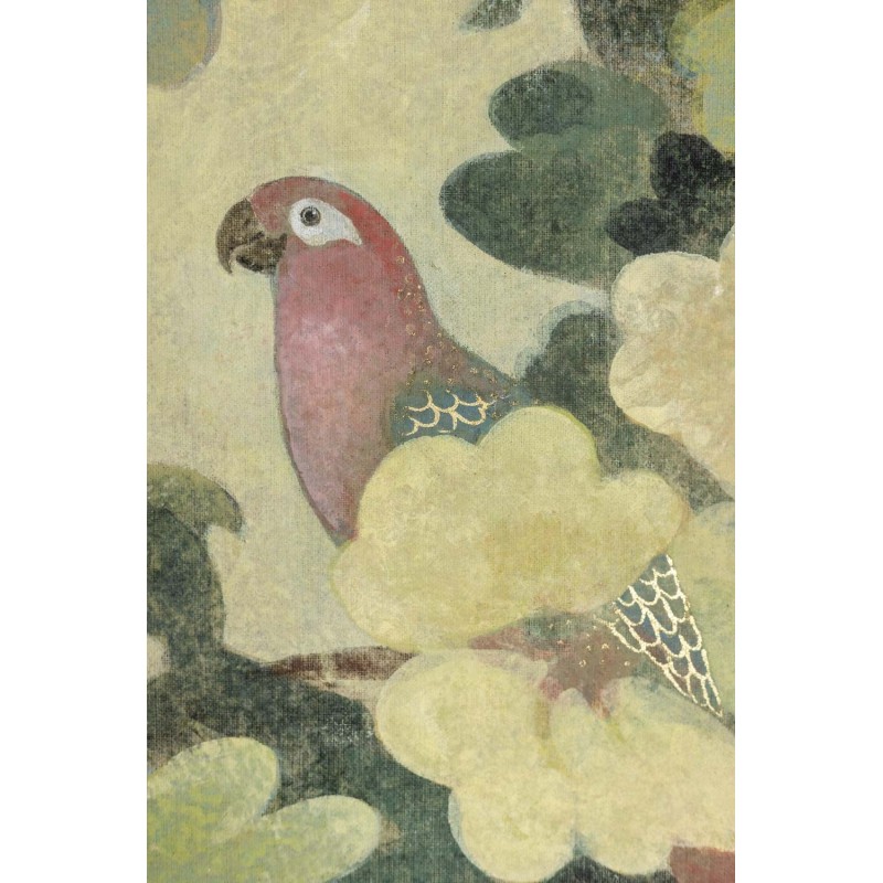 Painel decorativo vintage representando pássaros