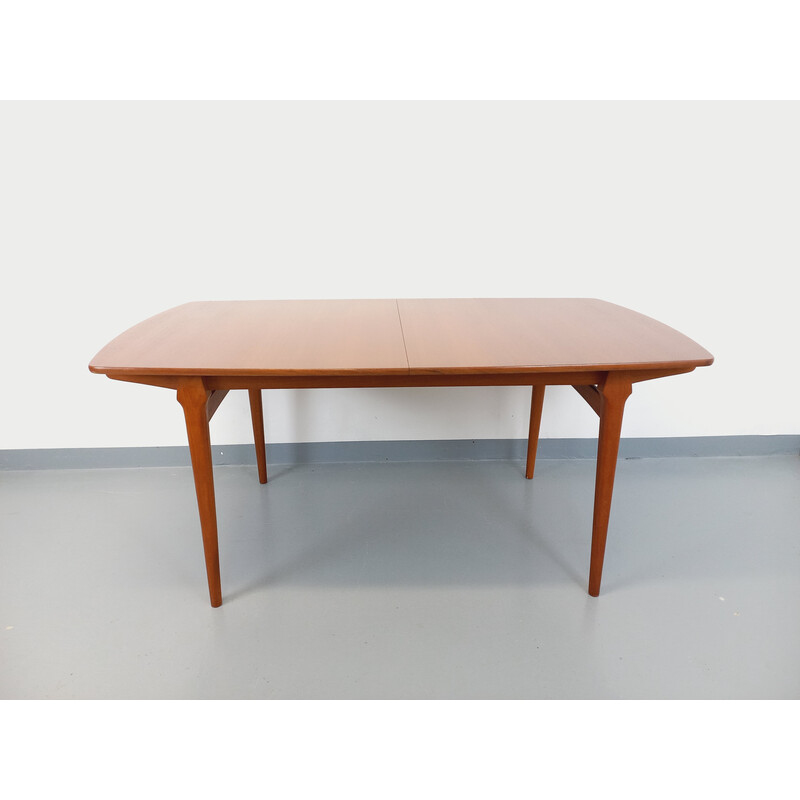 Vintage rectangular teak dining table with extensions for Fristho Franeker, Netherlands 1960