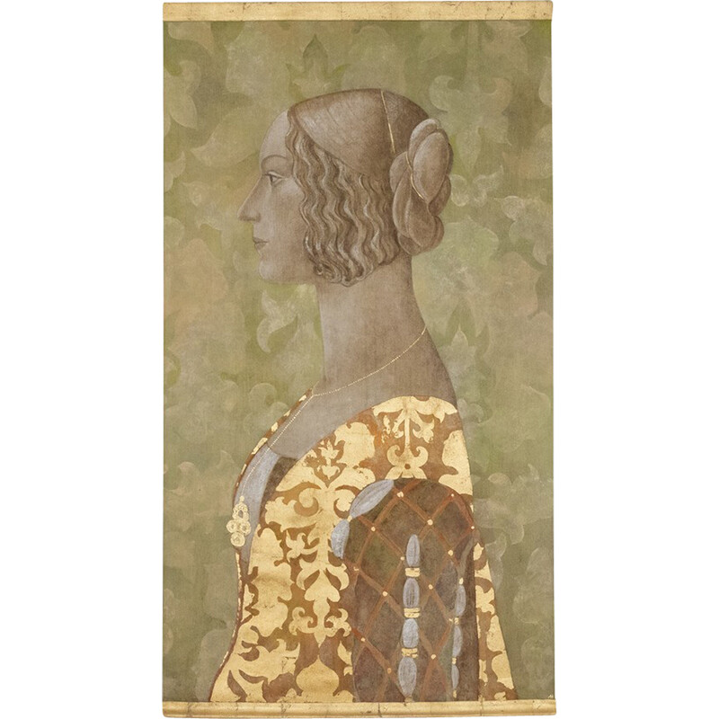 Pintura vintage representando uma senhora, França
