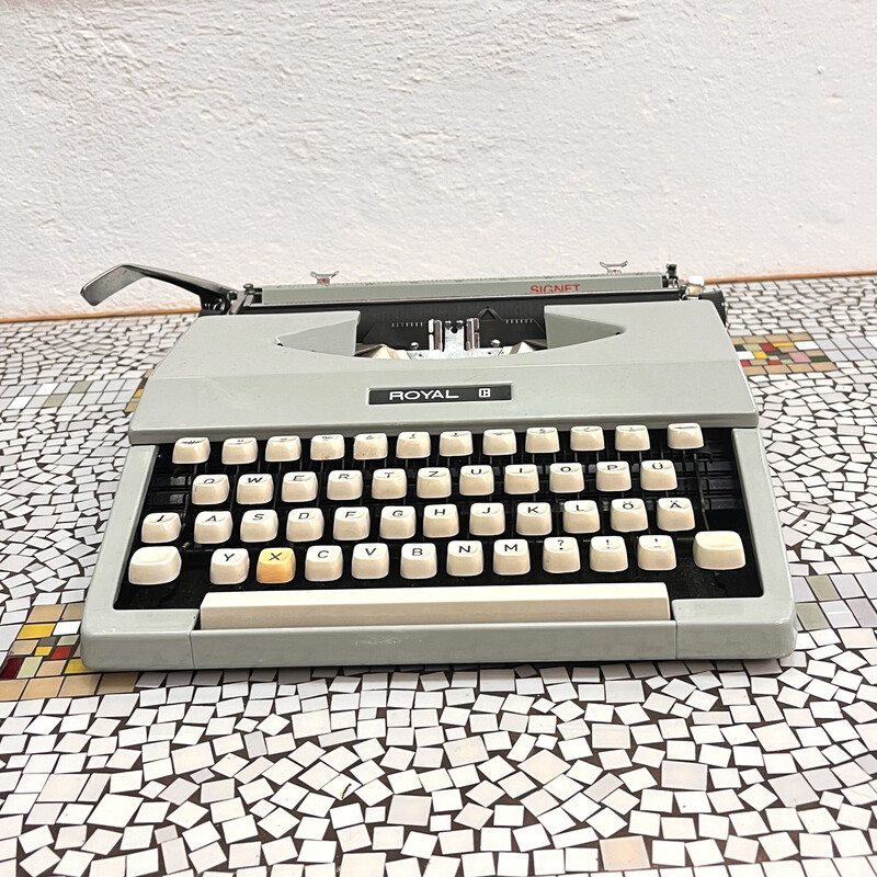 Máquina de escrever real vintage modelo Signet, Japão 1970