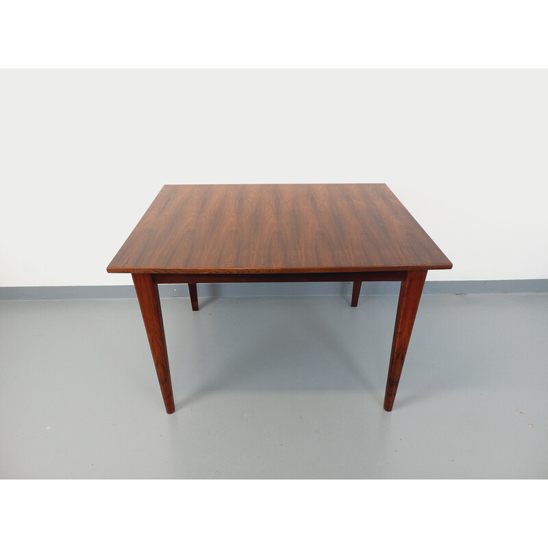Vintage rectangular rosewood dining table with extensions, 1960
