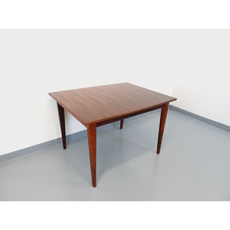 Vintage rectangular rosewood dining table with extensions, 1960