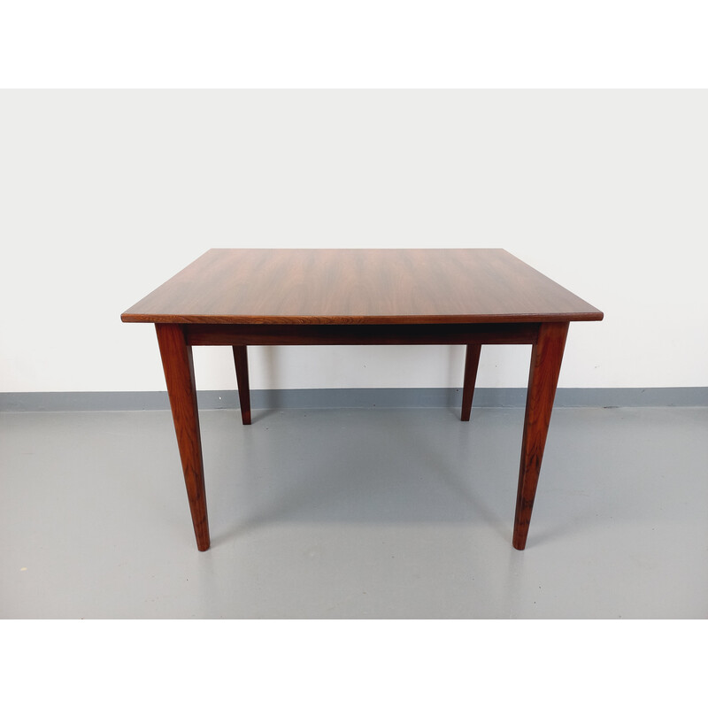 Vintage rectangular rosewood dining table with extensions, 1960