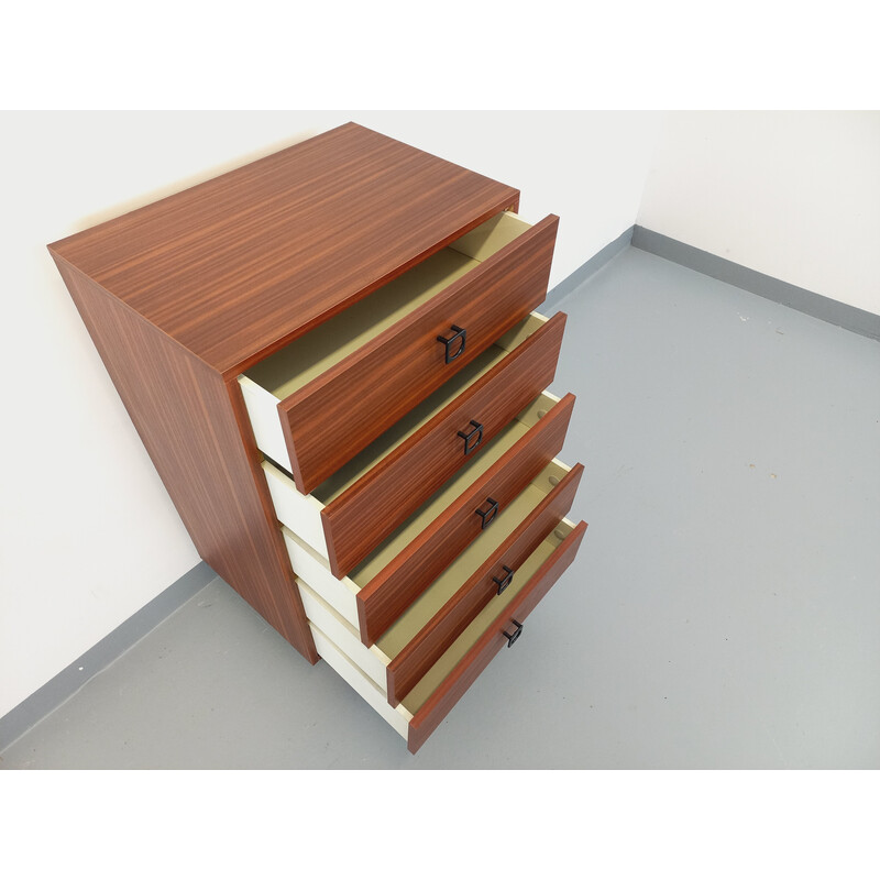 Vintage chest of drawers in melamine, 1960