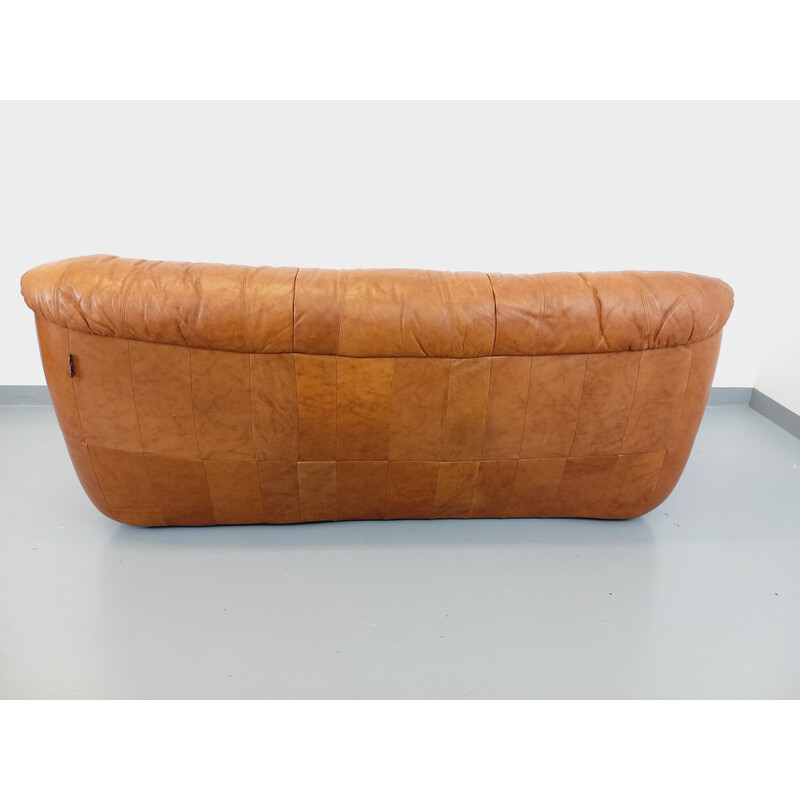 Vintage 3-seater sofa in cognac leather for JF Mur, 1970