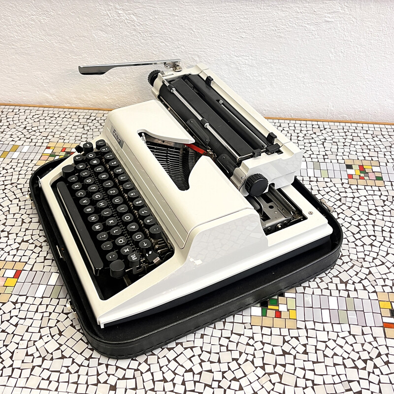 Vintage suitcase typewriter model 105 for Erika, Germany 1976