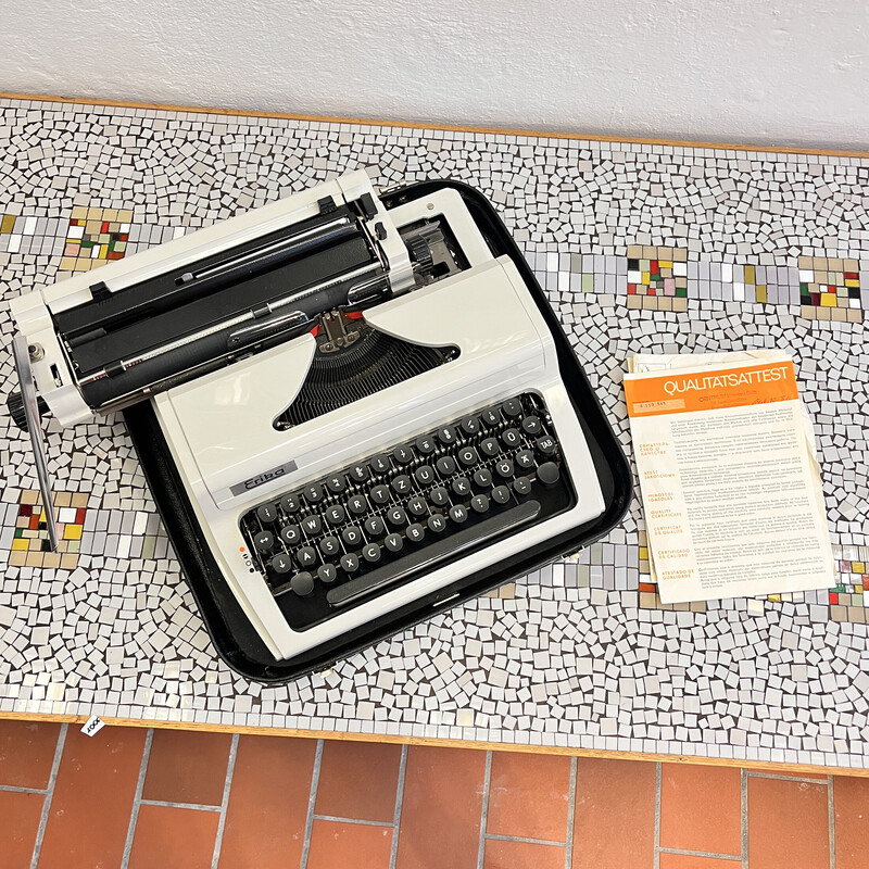 Vintage suitcase typewriter model 105 for Erika, Germany 1976