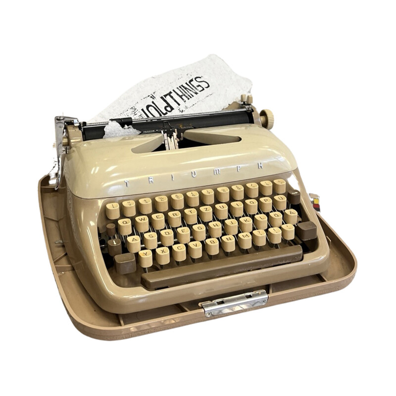 Máquina de escrever de mala vintage para a Triumph, Alemanha 1964