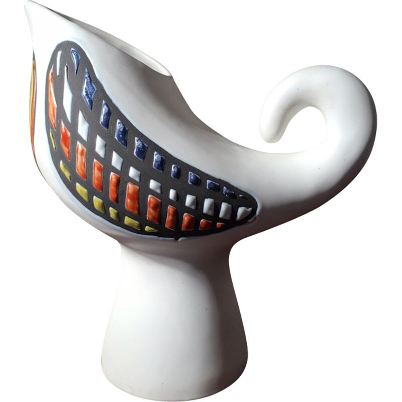 Vase Oiseau vintage par Roger Capron - 1960