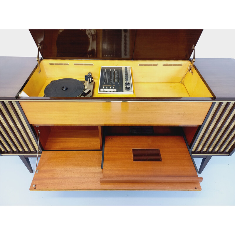 Vintage Hifi cabinet in lacquered wood for Grundig, Germany 1960