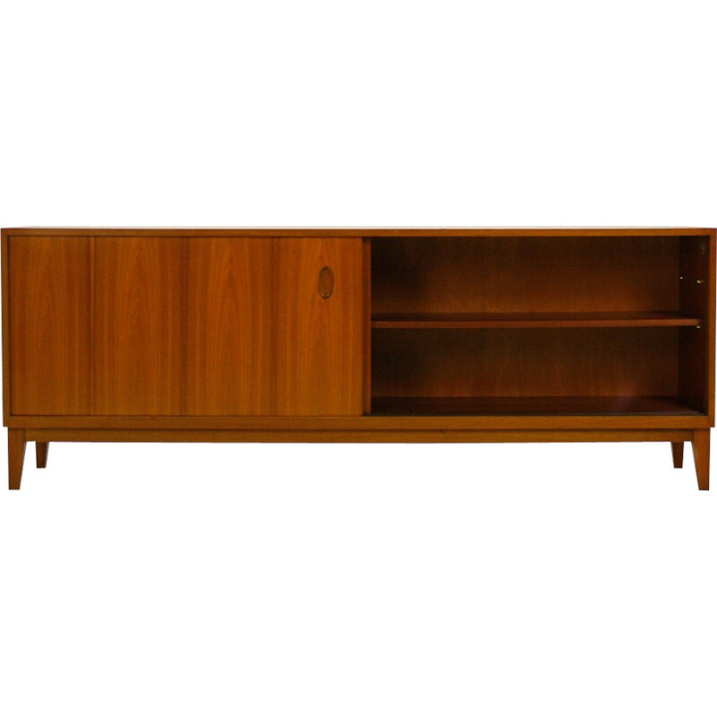 Walnut sideboard with sliding doors by WK - 1960s