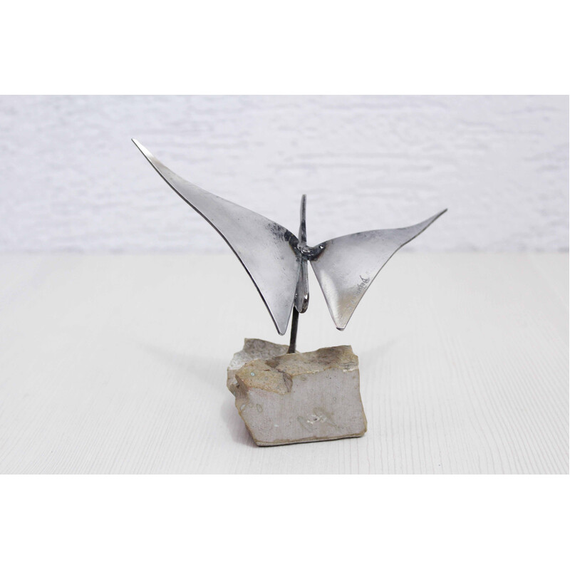 Sculpture vintage d'oiseau en métal de Francis Béboux