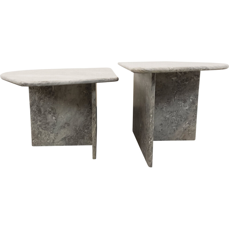 Vintage marble nesting coffee tables, 1970