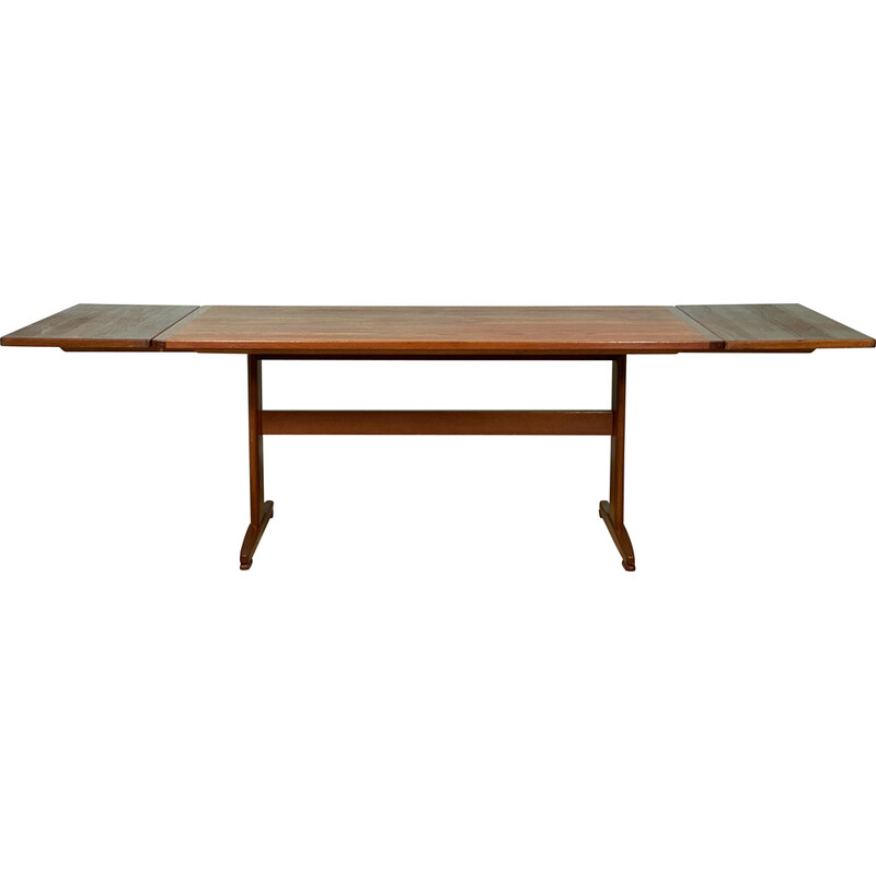 Table vintage rectangulaire extensible en teck pour Ulferts Tibro, Suède 1960