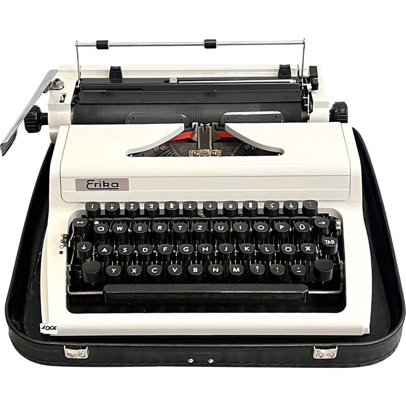 Machine à écrire vintage à valise modèle 105 pour Erika, Allemagne 1976