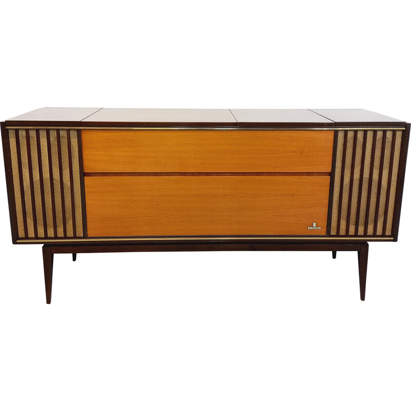 Vintage Hifi cabinet in lacquered wood for Grundig, Germany 1960