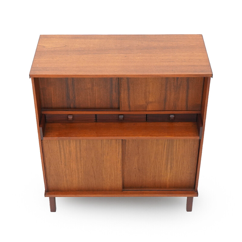 Buffet vintage  avec bureau extractible en bois de teck massif par Piero Ranzani pour Elam, 1960