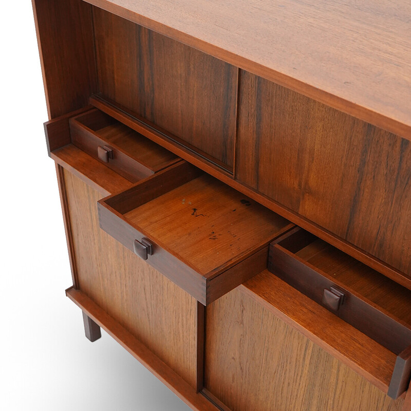 Vintage sideboard with extractable desk in solid teak wood by Piero Ranzani for Elam, 1960