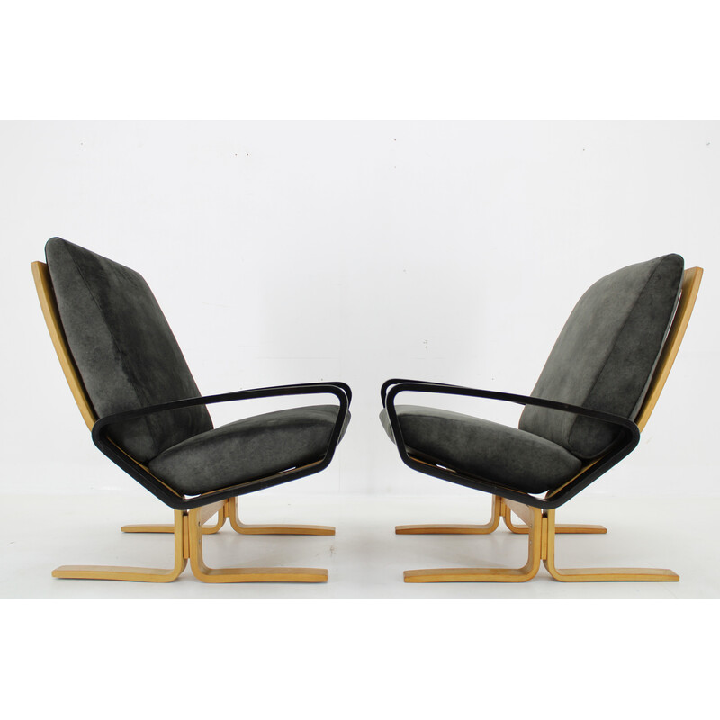 Paire de fauteuils vintage par Ludvik Volak pour Drevopodnik Holesov, Tchécoslovaquie 1970