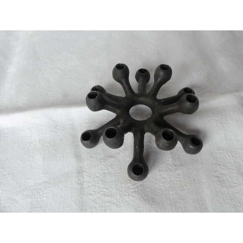 Vintage cast iron candlestick by Jens Quistgaard for Dansk Designs, 1955