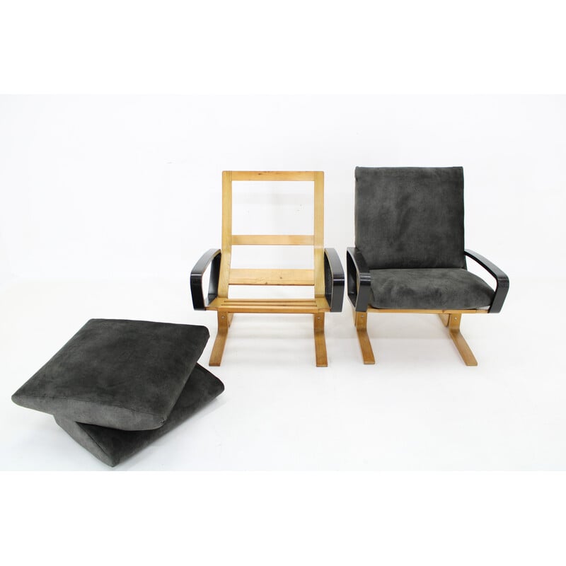 Vintage armchairs by Ludvik Volak for Drevopodnik Holesov, Czechoslovakia 1970