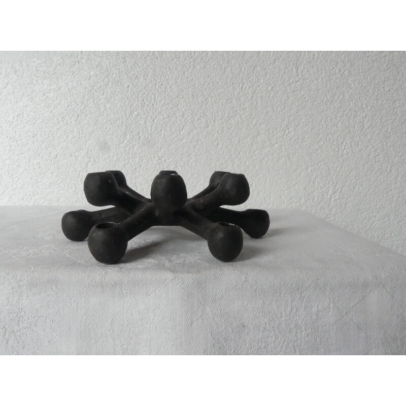 Vintage cast iron candlestick by Jens Quistgaard for Dansk Designs, 1955