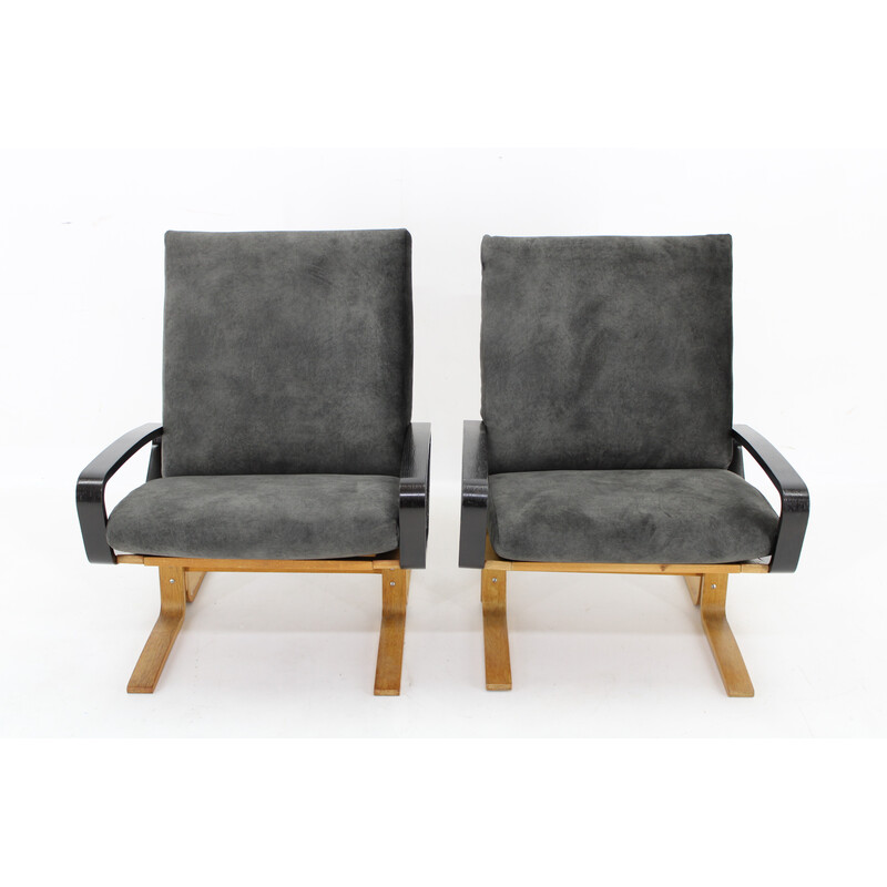 Vintage armchairs by Ludvik Volak for Drevopodnik Holesov, Czechoslovakia 1970