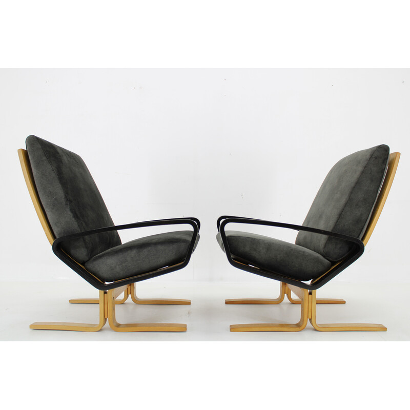 Vintage armchairs by Ludvik Volak for Drevopodnik Holesov, Czechoslovakia 1970