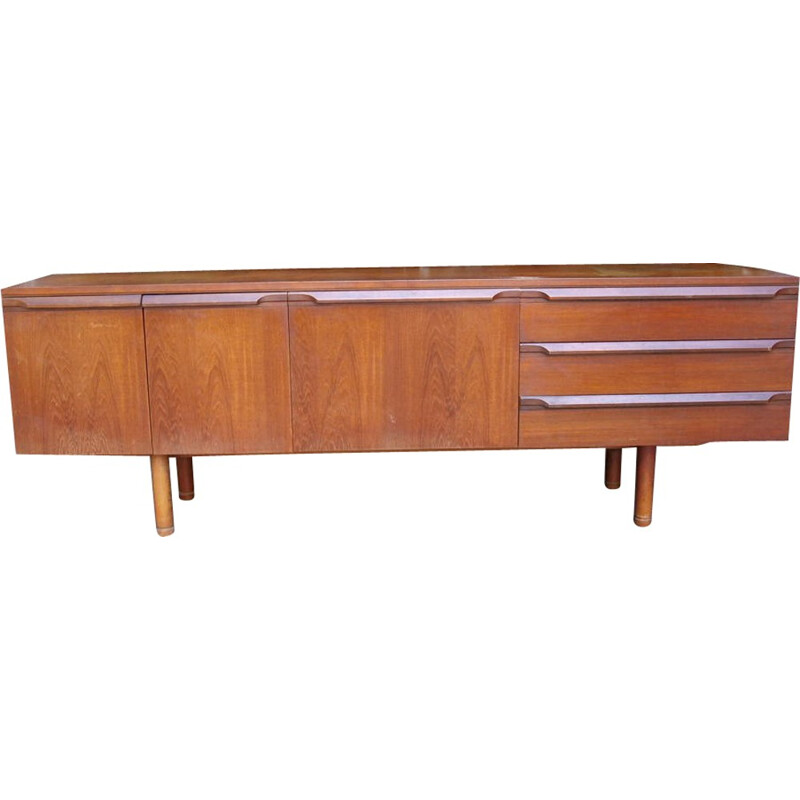 Low sideboard in dark teak - 1960s