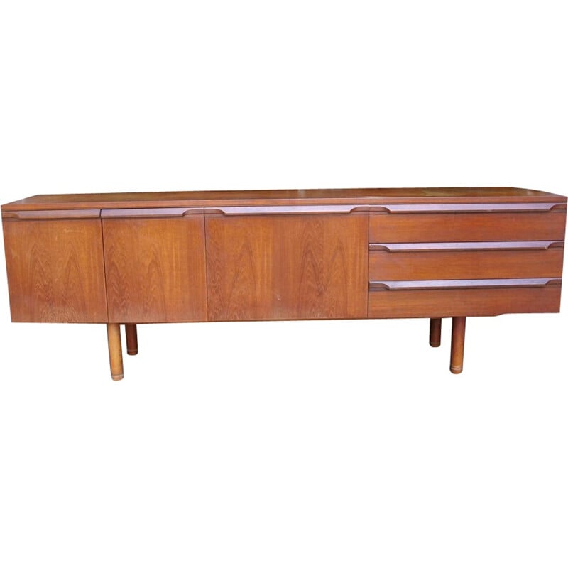 Low sideboard in dark teak - 1960s