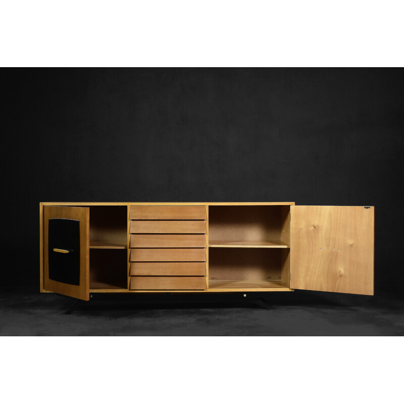 Vintage teak and beech sideboard by Gillis Lundgren for Ikea, Sweden 1955