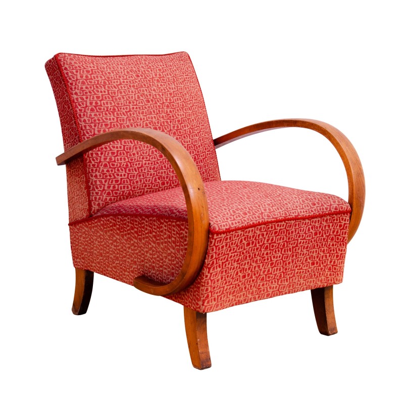 Vintage “C” armchair in bentwood by Jindřich Halabala for Up Závody, Czechoslovakia 1950
