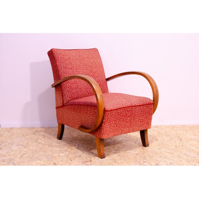 Vintage “C” armchair in bentwood by Jindřich Halabala for Up Závody, Czechoslovakia 1950
