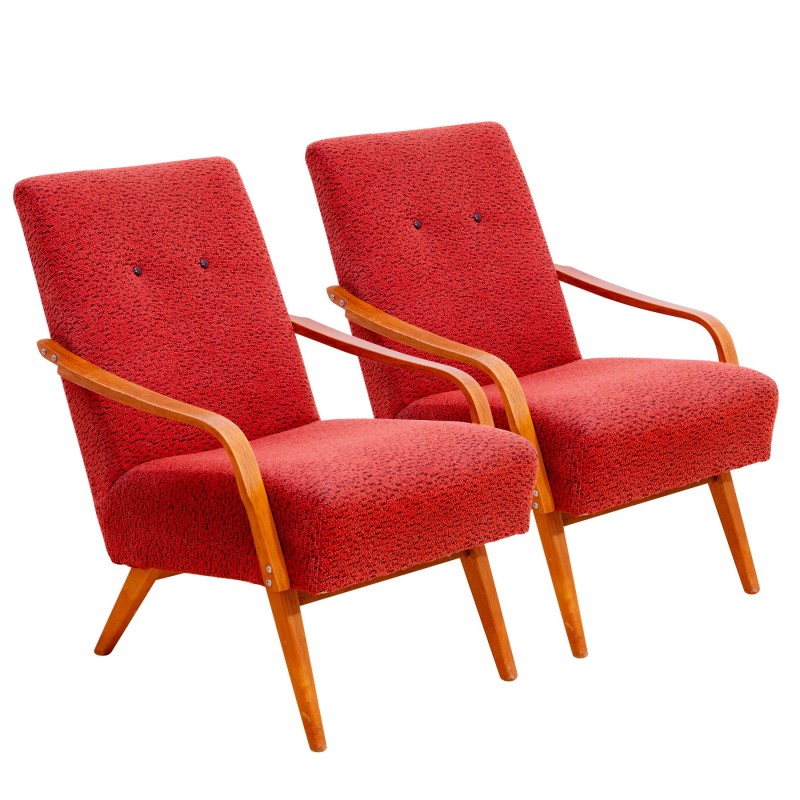 Paire de fauteuils vintage de Jaroslav Šmídek pour Cesky Nabytek, Tchécoslovaquie 1960
