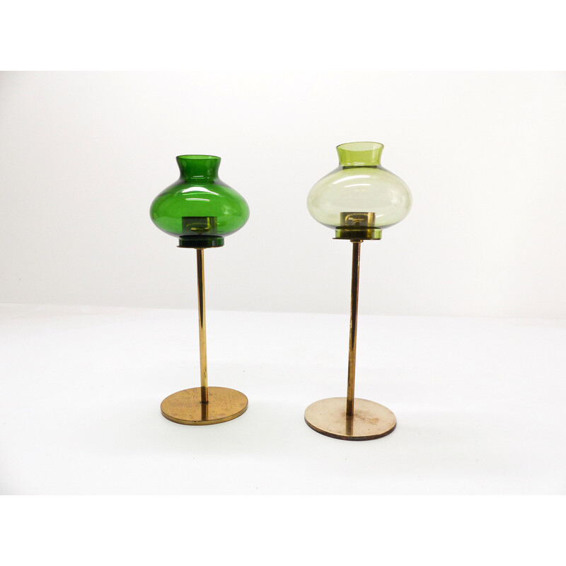 Pair of vintage candlesticks model L24 by Hans-Agne Jakobsson for Markaryd, 1960