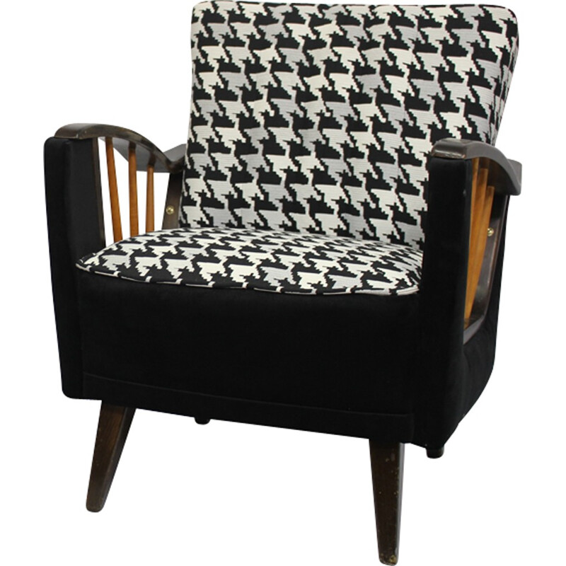 Paire de fauteuils avec accoudoirs rayons - 1950 