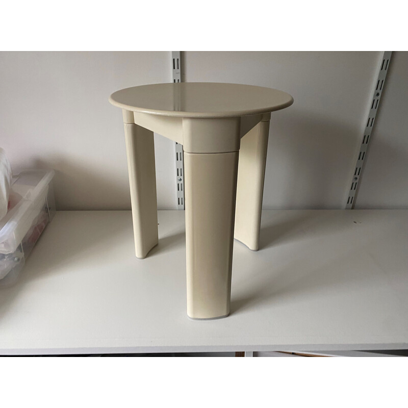 Vintage white dismountable stool by Olaf Von Bohr, 1970