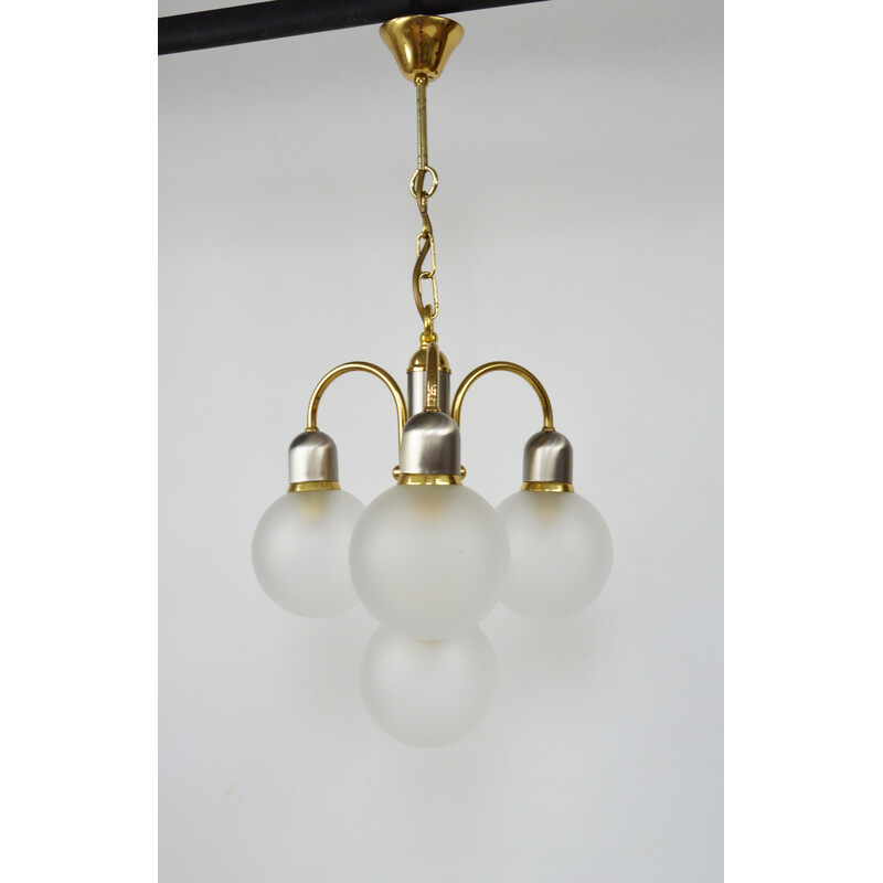 Vintage chandelier with 4 light points, 1980