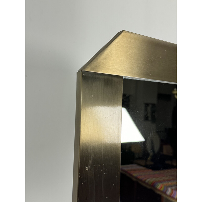 Vintage brass mirror from Ecolight Milano, Italy 1970