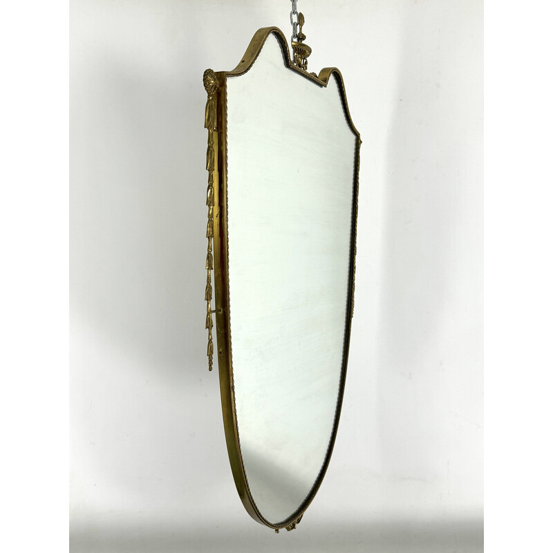 Vintage brass mirror, Italy 1950