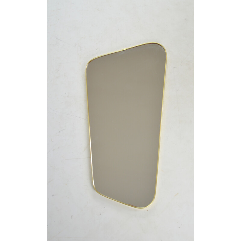 Irregular vintage mirror in gold frame, 1970