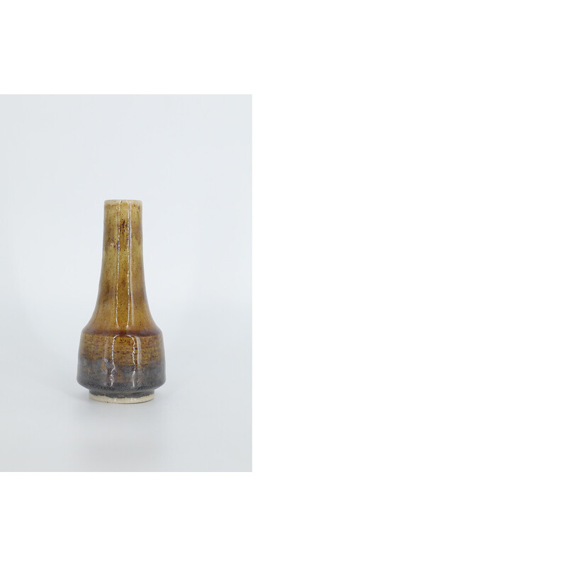 Vintage vase No. 3 in brown glazed stoneware by Gunnar Borg for Höganäs Ceramics, Sweden 1960