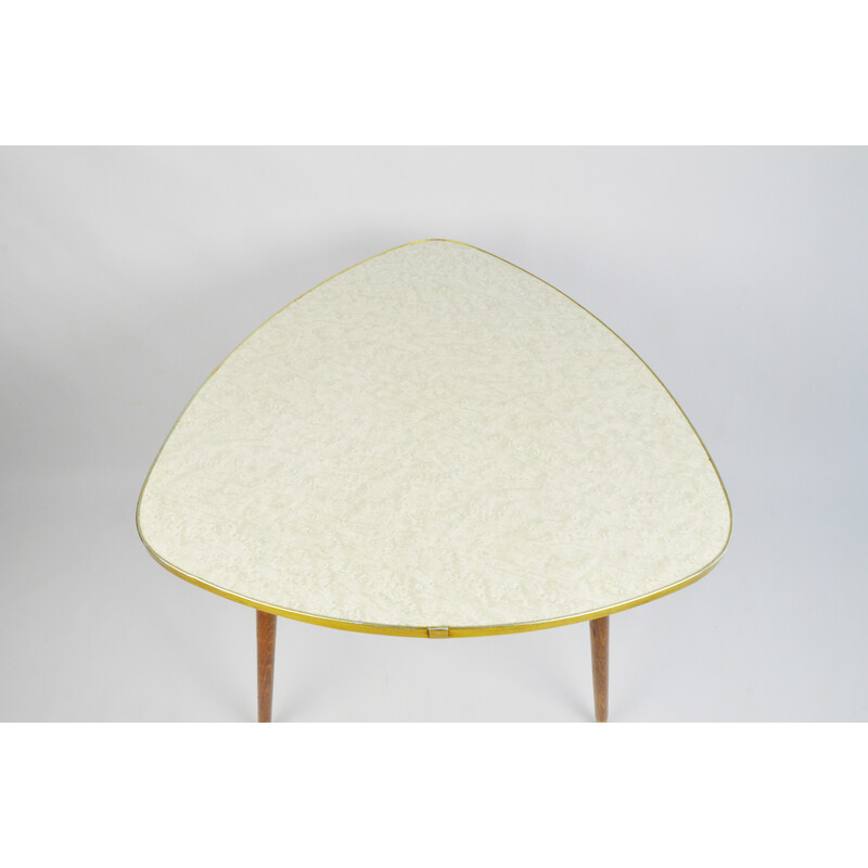 Vintage side table in the shape of an oval triangle, 1960