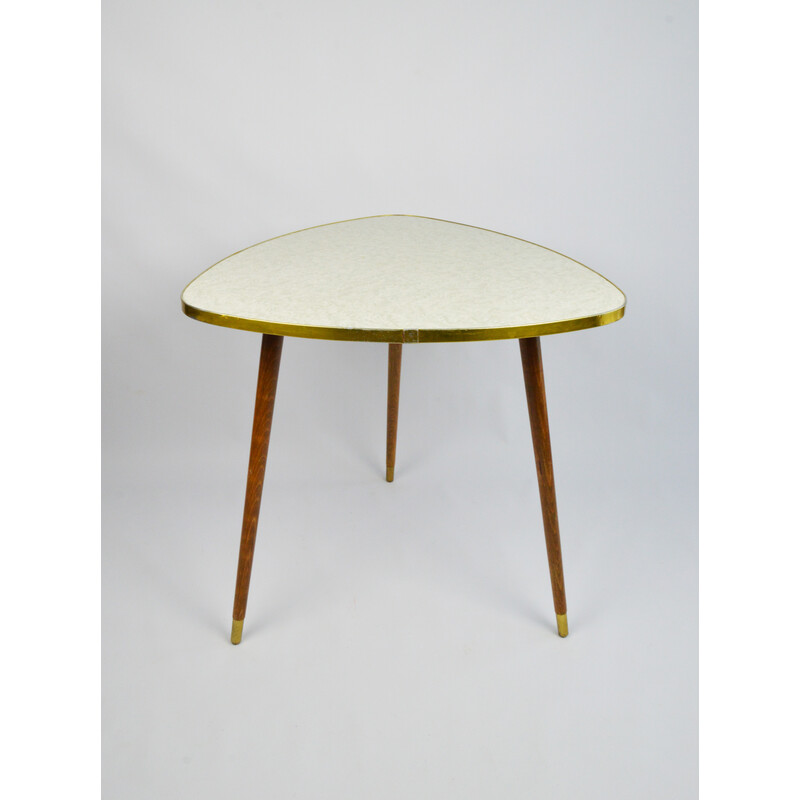 Vintage side table in the shape of an oval triangle, 1960