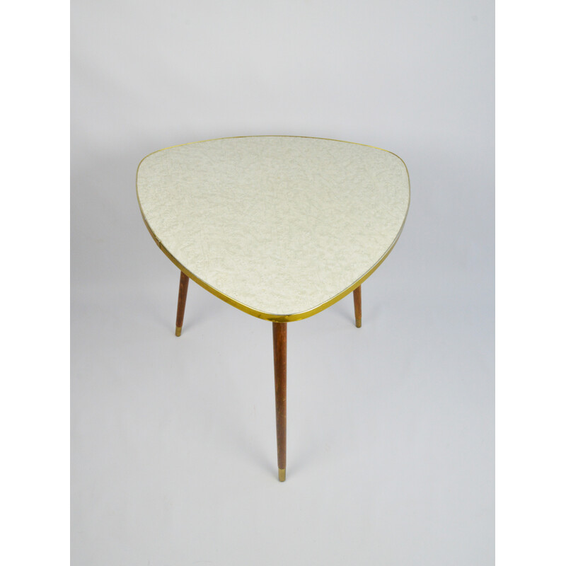 Vintage side table in the shape of an oval triangle, 1960