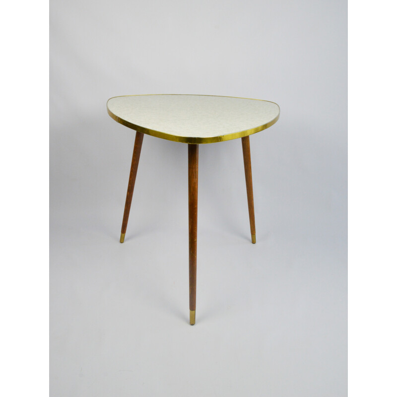 Vintage side table in the shape of an oval triangle, 1960