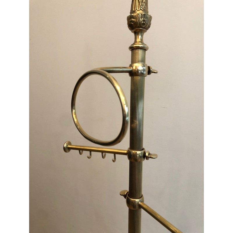 Vintage brass towel rack, France 1940